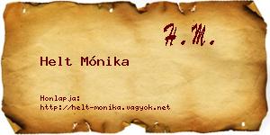 Helt Mónika névjegykártya